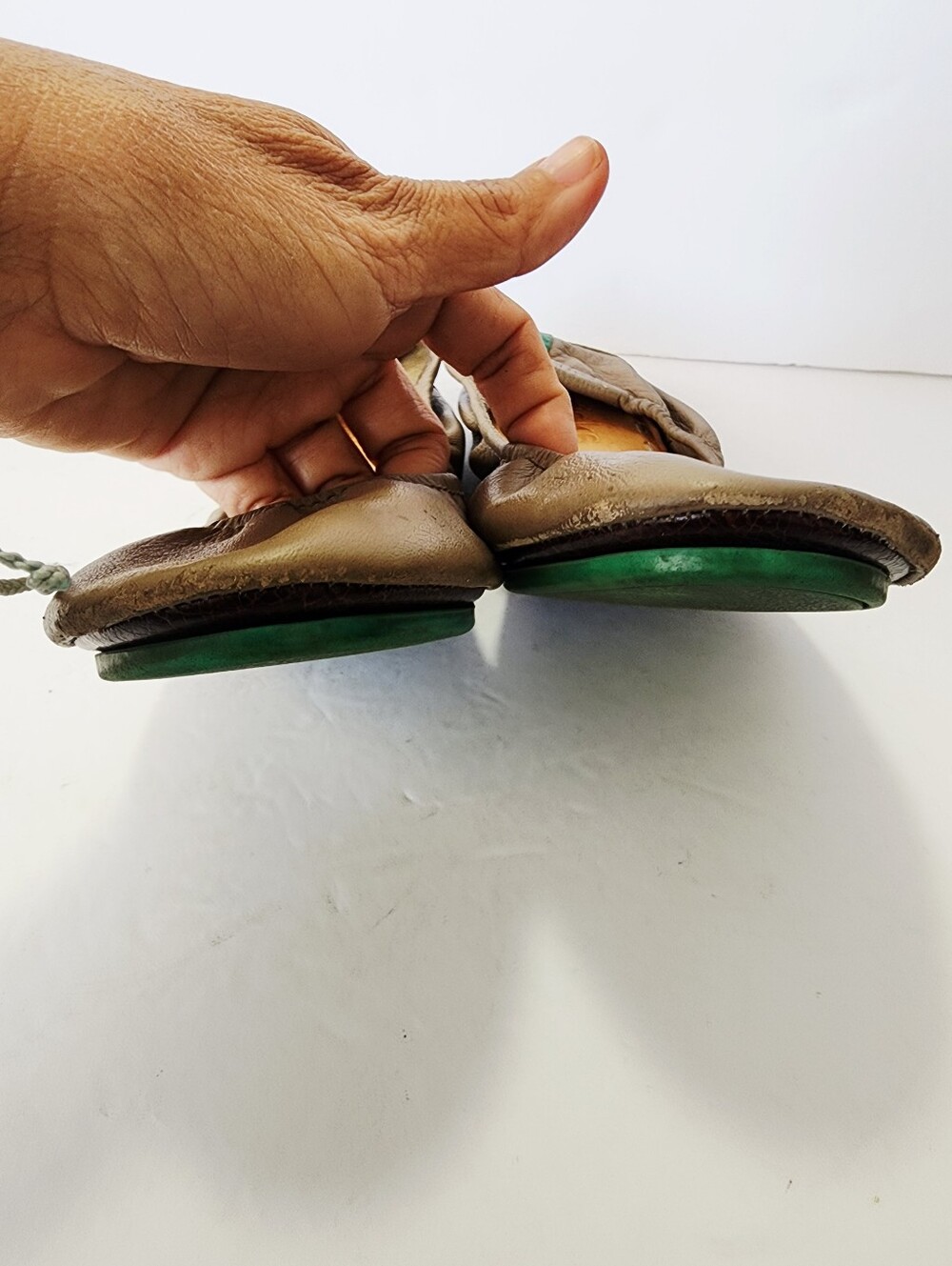 Tieks Gray Leather Slip-On Ballet Flats Size 7 - Picture 3 of 8